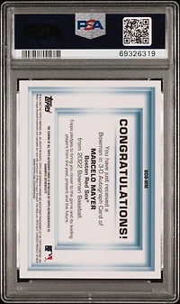 2022 Bowman Chrome Bowman In 3-d! Bdbmm Marcelo Mayer Autograph PSA 9