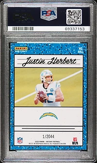 2020 Panini Instant Rated Rookie Retro Rr4 Justin Herbert PSA 9