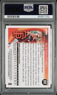 2010 Topps Opening Day 207 Buster Posey PSA 10