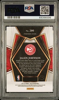 2021 Panini Select 200 Jalen Johnson Silver Prizm PSA 10