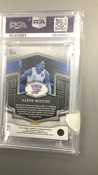 2021 Panini Chronicles 570 Aaron Wiggins Jersey Number PSA 9