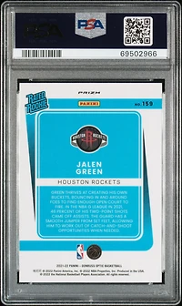 2021 Panini Donruss Optic 159 Jalen Green Blue Velocity PSA 10