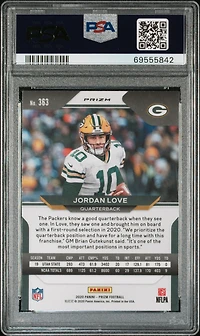2020 Panini Prizm 363 Jordan Love Pink Prizm PSA 10