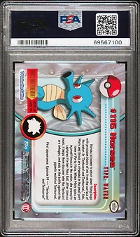 2000 Topps Pokemon Tv Animation Series 2 116 Horsea PSA 8