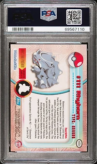 2000 Topps Pokemon Tv Animation Series 2 111 Rhyhorn PSA 9