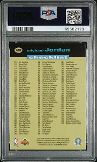 1995 Collector's Choice 410 Michael Jordan Player's Club Platinum PSA 9