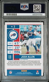 2019 Panini Contenders 3 Josh Allen PSA 10