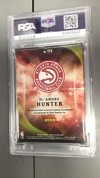 2019 Panini Origins 173 De'andre Hunter Jersey Autograph PSA 8