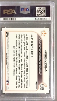 2022 Topps Update Us276 Jeremy Pena Rainbow Foil PSA 10