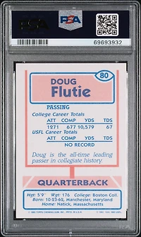 1985 Topps Usfl 80 Doug Flutie PSA 9