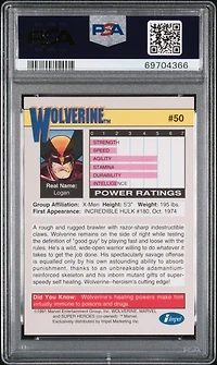 1991 Marvel Universe 50 Wolverine PSA 10