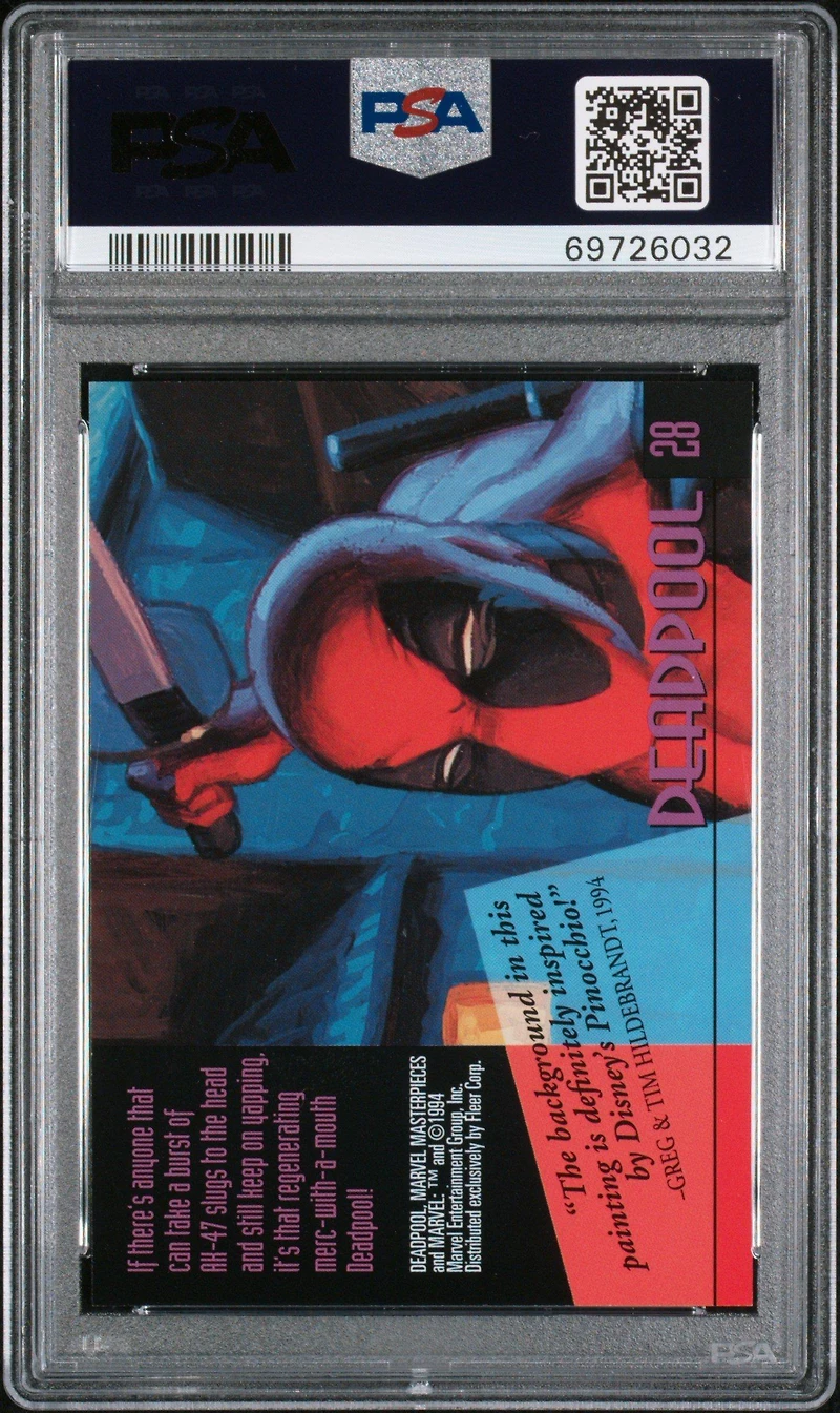 1994 Marvel Masterpieces 28 Deadpool PSA 9