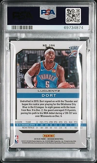 2019 Panini Obsidian 194 Luguentz Dort Electric Etch Orange PSA 10