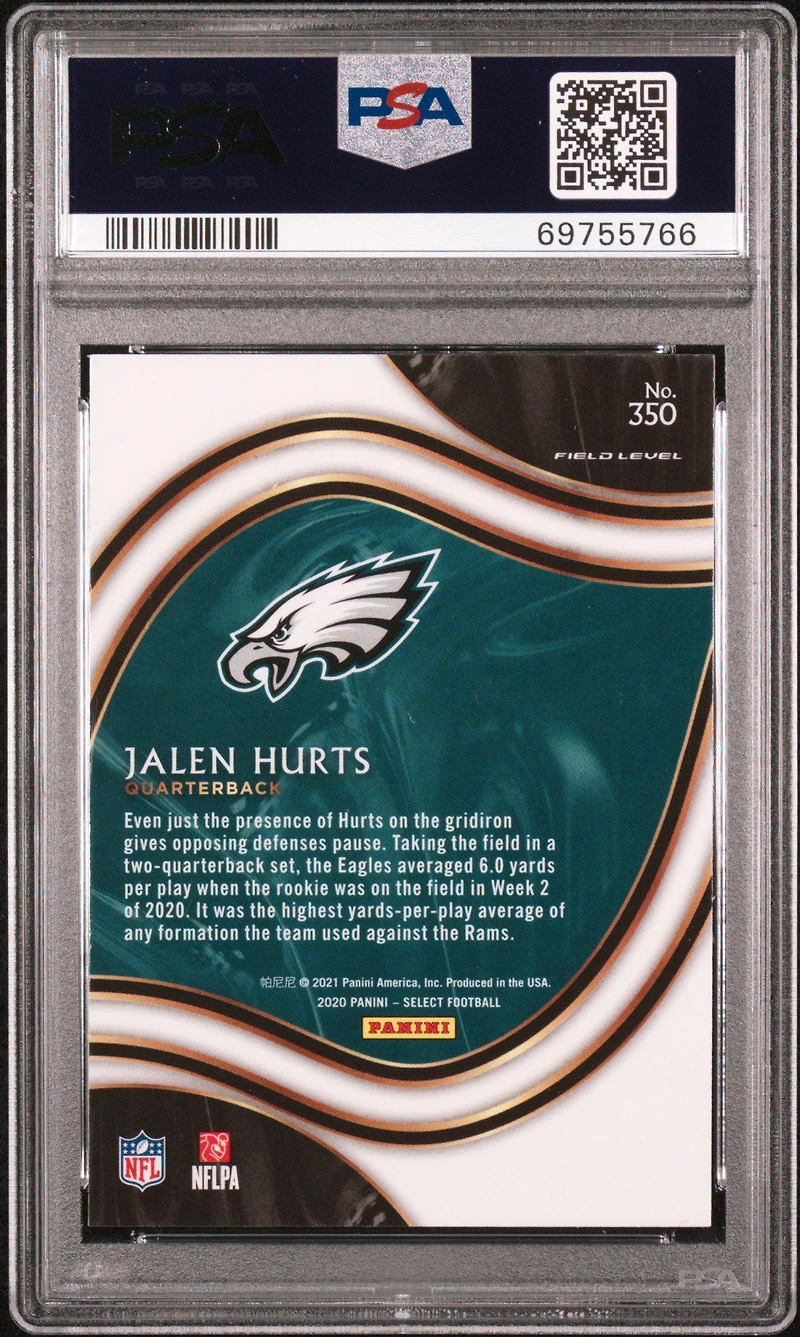 2020 Panini Select 350 Jalen Hurts PSA