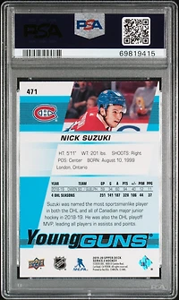 2019 Upper Deck 471 Nick Suzuki PSA 10