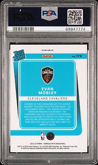 2021 Panini Donruss Optic 175 Evan Mobley Fanatics Green Pulsar PSA 10