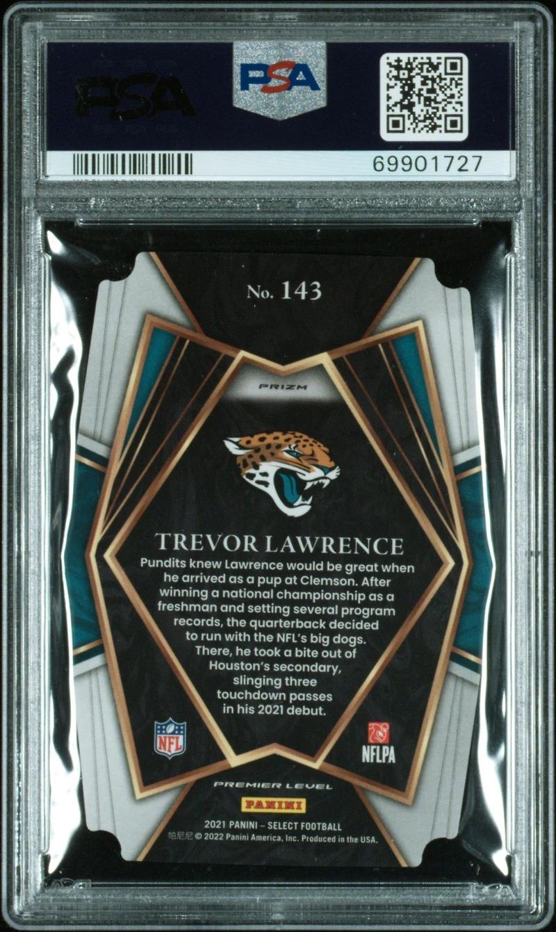 2021 Panini Select Trevor Lawrence Die-cut / Prizm PSA