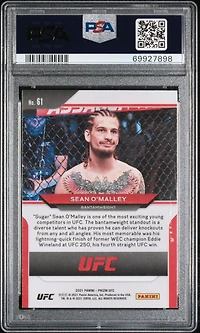 2021 Panini Prizm Ufc 61 Sean O'malley PSA 10