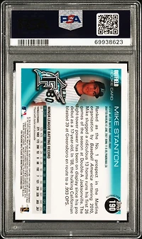 2010 Topps Chrome Wrapper Redemption 190 Mike Stanton Refractor PSA 9