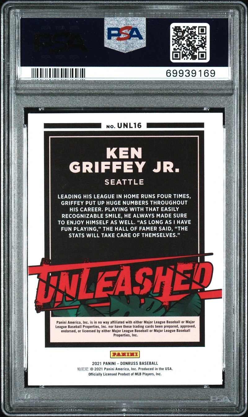 2021 Panini Donruss Unleashed Unl16 Ken Griffey Jr. Vector PSA 9