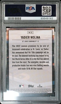 2022 Topps Home Field Advantage Ha16 Yadier Molina Series 2 PSA 9