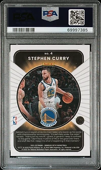 2021 Panini Donruss Optic Winner Stays 4 Stephen Curry PSA 10