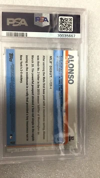 2019 Topps Chrome Update 52 Pete Alonso Pink Refractor PSA 9