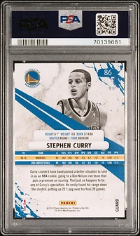 2010 Panini Rookies & Stars 86 Stephen Curry PSA 9