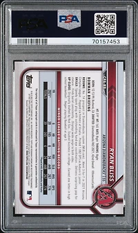 2022 Bowman Chrome Prospect Autographs Cparb Ryan Bliss PSA 9