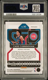 2021 Panini Prizm 282 Cade Cunningham Orange Ice PSA