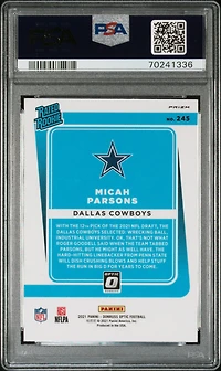 2021 Panini Donruss Optic 245 Micah Parsons Holo PSA 10