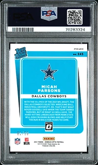 2021 Panini Donruss Optic 245 Micah Parsons PSA