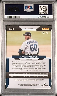 2021 Panini Prizm 211 Enoli Paredes Navy Blue Cracked Ice PSA 10