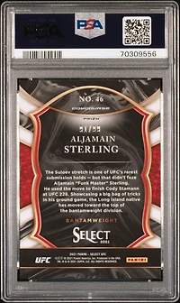 2021 Panini Select Ufc 46 Aljamain Sterling PSA 10
