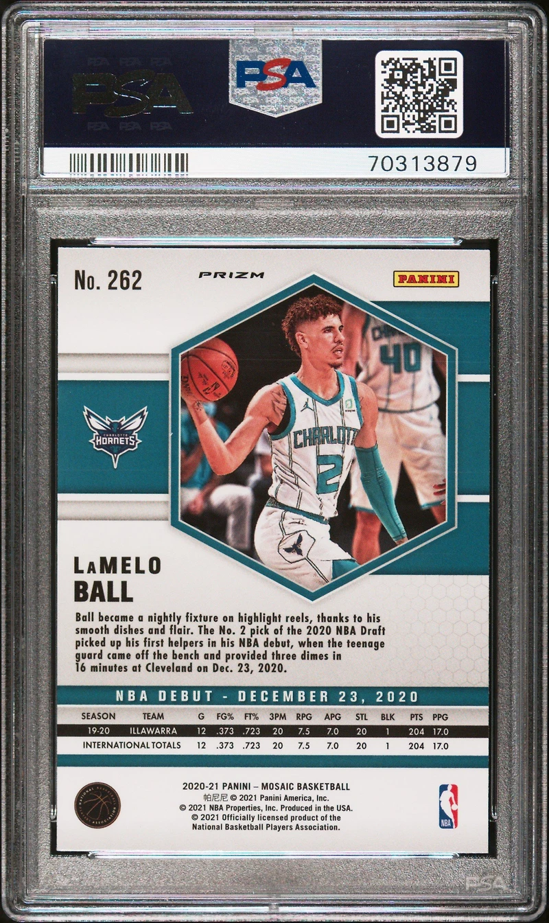 2020 Panini Mosaic Lamelo Ball Green Mosaic PSA 10