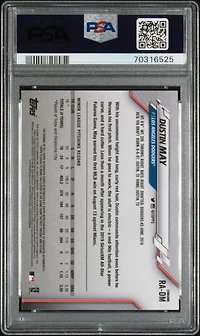 2020 Topps Chrome Rookie Autographs Radm Dustin May PSA 10