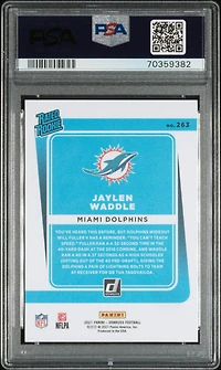 2021 Panini Donruss 263 Jaylen Waddle Press Proof Premium PSA 9