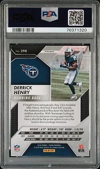 2016 Panini Prizm 298 Derrick Henry Red/white/blue Disco Prizm PSA 10