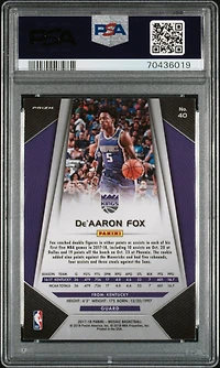 2017 Panini Prizm Mosaic 40 De'aaron Fox Red PSA 9