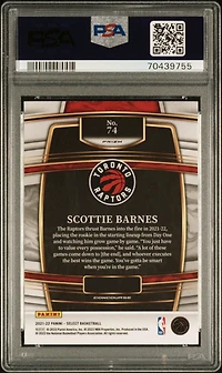 2021 Panini Select 74 Scottie Barnes Green Ice Prizm PSA 10