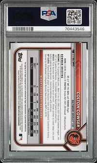 2022 Bowman Mega Box Chrome Autographs Cc Colton Cowser PSA 10