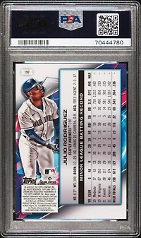 2022 Topps Cosmic Chrome 197 Julio Rodriguez PSA 10
