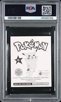 1999 Merlin Pokemon S2 Ash & Pikachu-prism PSA 9