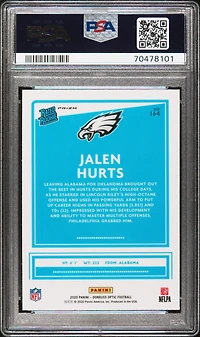 2020 Panini Donruss Optic 164 Jalen Hurts PSA
