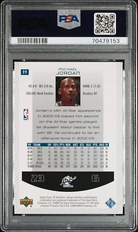 2002 Sp Authentic 99 Michael Jordan PSA 9