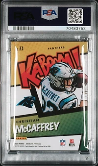 2021 Panini Absolute Kaboom! K4 Christian Mccaffrey PSA 9