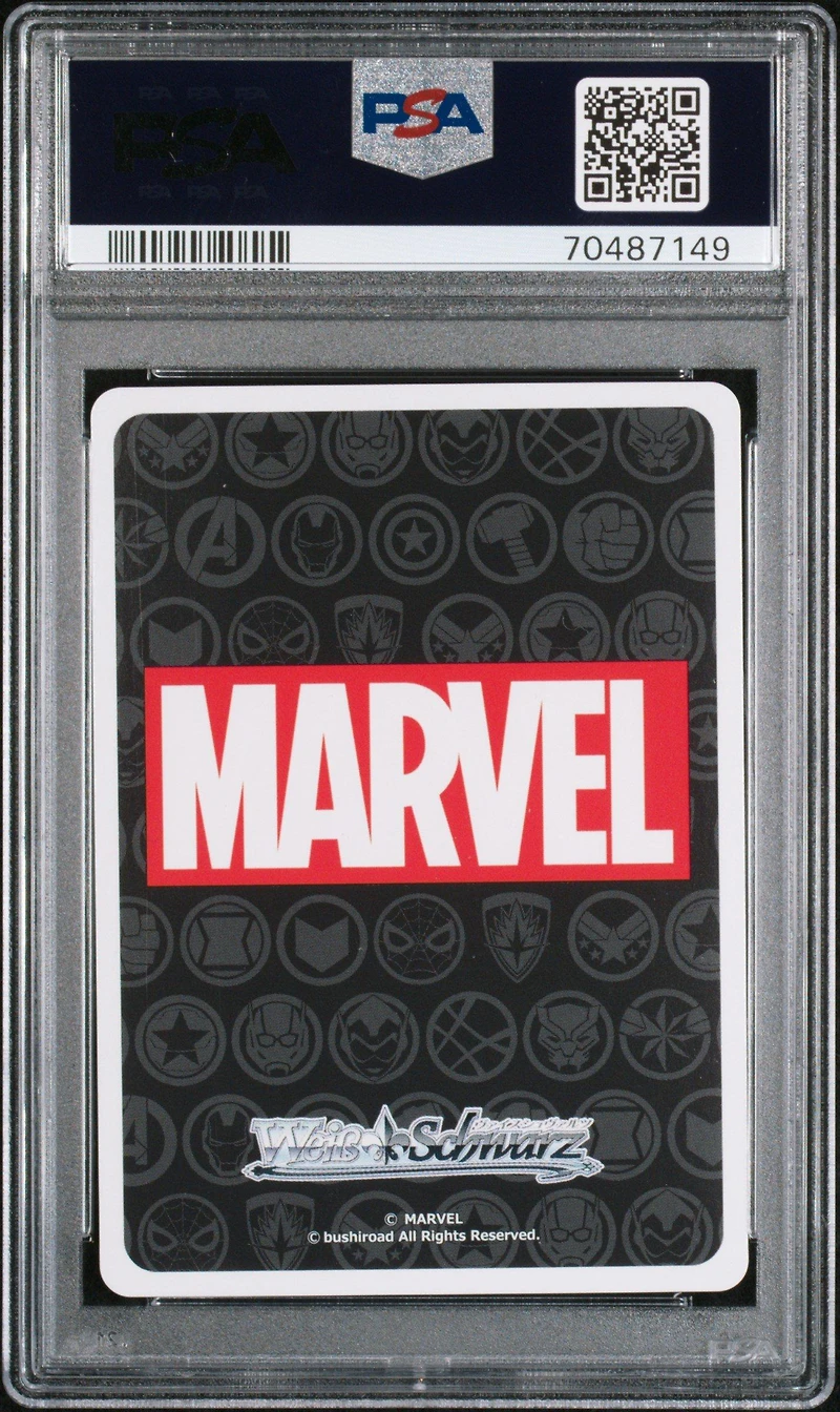 2021 Weiss Schwarz Japanese Marvel 034 Most Atrocious Final Boss, Thanos Gold Stamp PSA 10