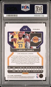2021 Panini Prizm 91 Lebron James Silver Prizm PSA 10