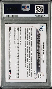 2022 Topps Update Us100 Bobby Witt Jr. Sp PSA