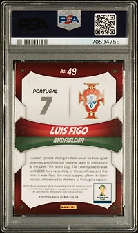 2014 Panini Prizm World Cup Stars 49 Luis Figo PSA 9